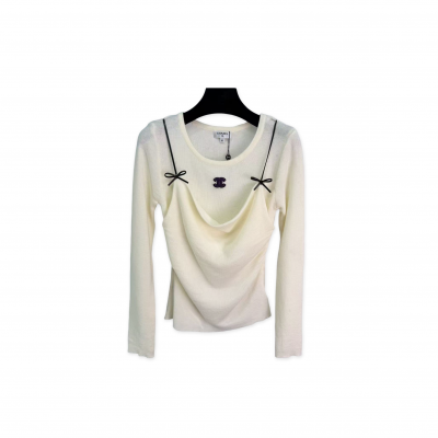 CHANEL FAUX TWO-PIECE KNITWEAR